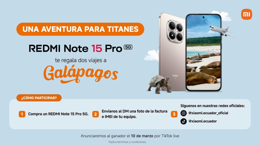 Redmi Note 15 Galápagos sorteo