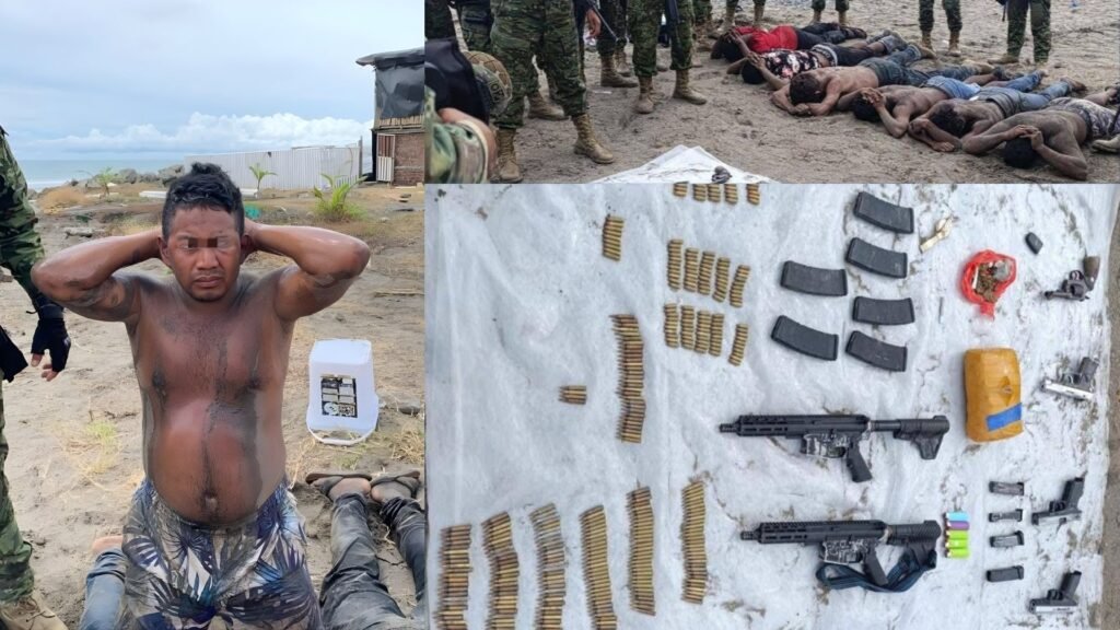 Alias La Vaca detenido durante operación militar en Pedernales junto a otros presuntos integrantes de Los Choneros.