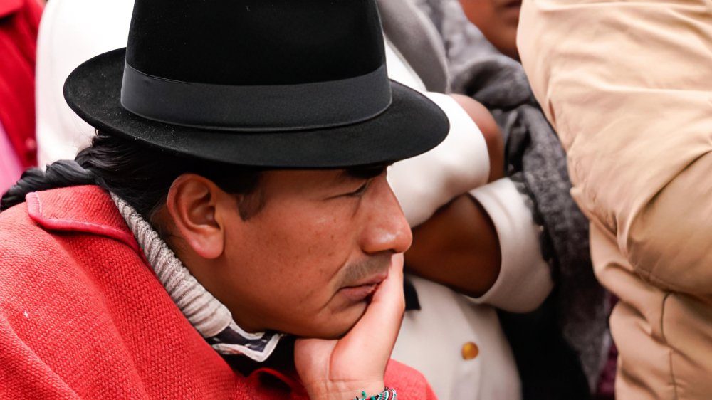 Leonidas Iza en reunión de Ecuarunari sobre revocatoria de mandato de Daniel Noboa en Cotopaxi 2026