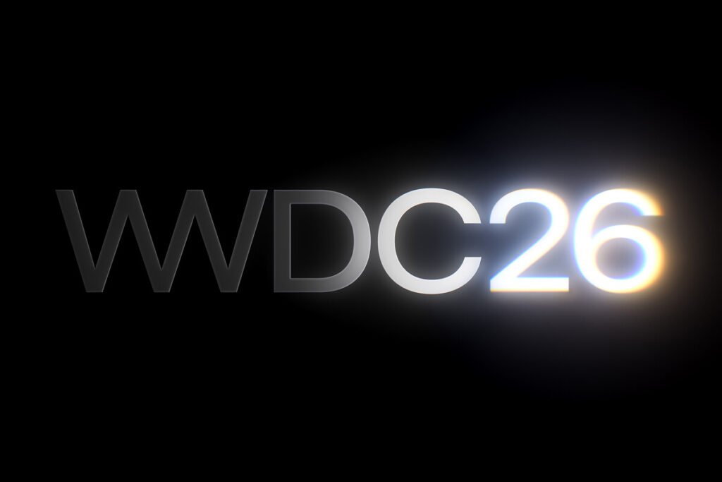 Tim Cook presentando el evento WWDC26 de Apple en la keynote inaugural del 8 de junio de 2026.