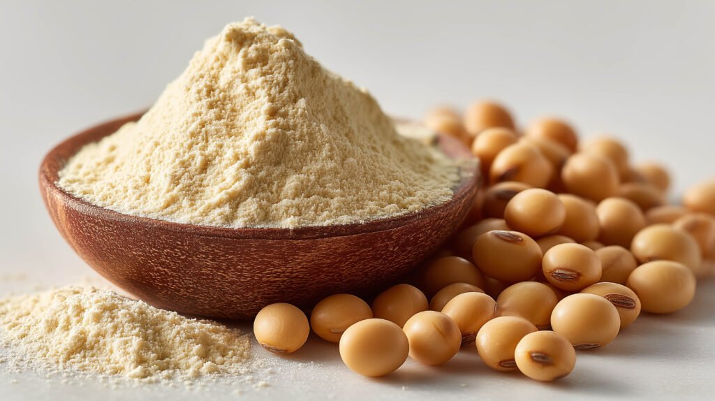 Alimentos ricos en proteínas vegetales como lentejas, garbanzos, frijoles y semillas en una dieta saludable.