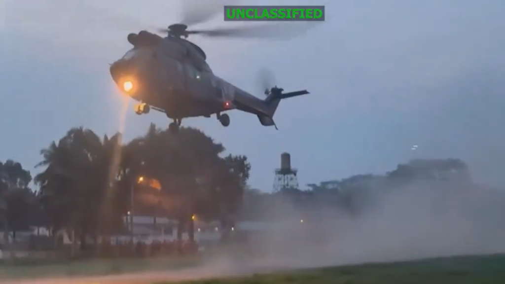 Estados Unidos desplegó operación militar en Ecuador con sobrevuelo de helicópteros del Comando Sur.
