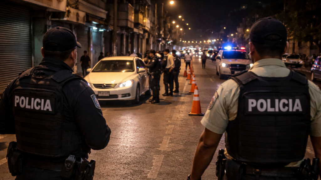 Segunda noche de toque de queda con detenidos e incautación de armas en operativos policiales en Ecuador
