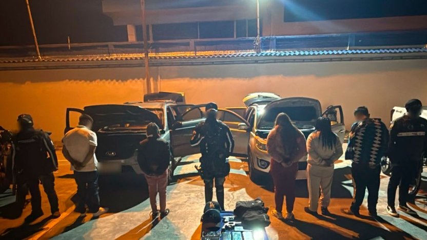 sospechosos detenidos en operativo policial en Quito vinculados a Los Lobos