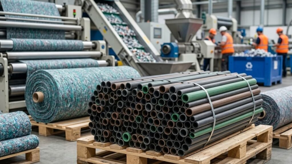 reciclaje de plásticos convertido en mangueras para riego eficiente