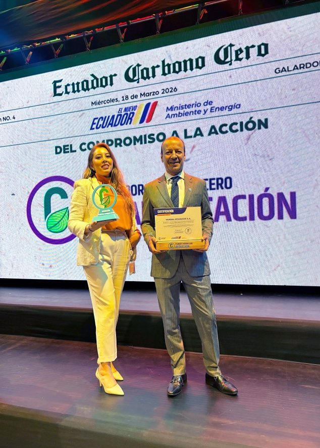 Yanbal reconocida en el Programa Ecuador Carbono Cero por reducción de huella de carbono en 2025