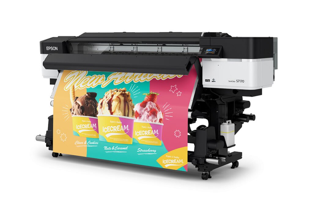 Impresora ecosolvente SureColor S7170 de Epson utilizada para impresión de cartelería y gran formato.