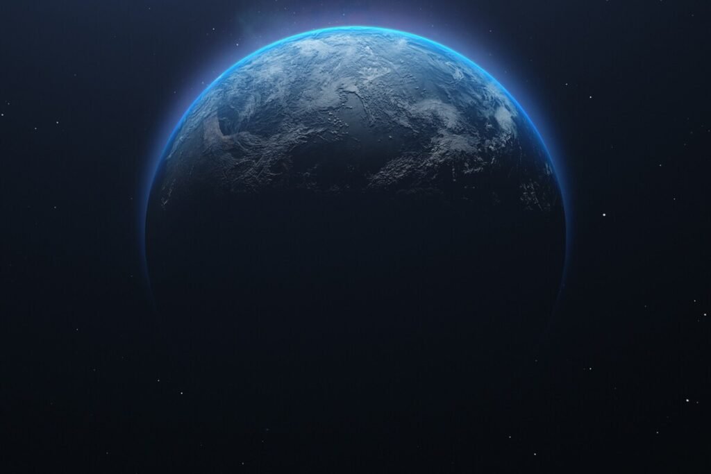 Representación digital de la constelación de satélites que alimenta la inteligencia geoespacial de Xoople desde la órbita.