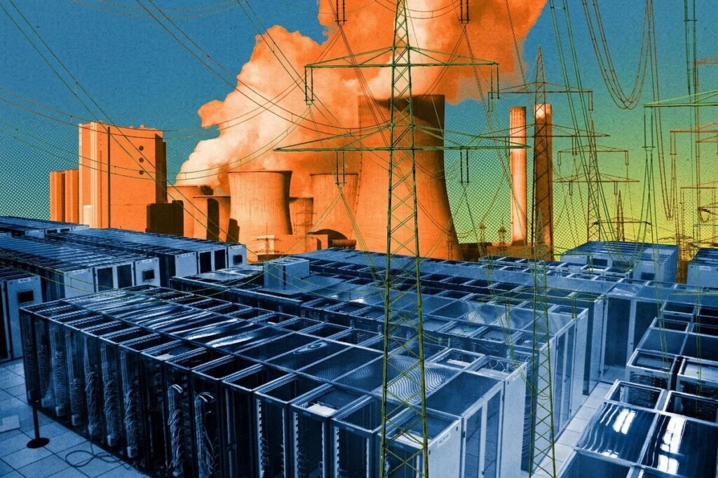 Gráfico de la crisis energética en centros de datos mostrando el colapso de la red eléctrica en 2026.