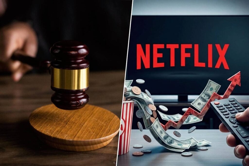 Mazo judicial sobre el logotipo de la plataforma tras la sentencia contra las subidas de precio de Netflix.