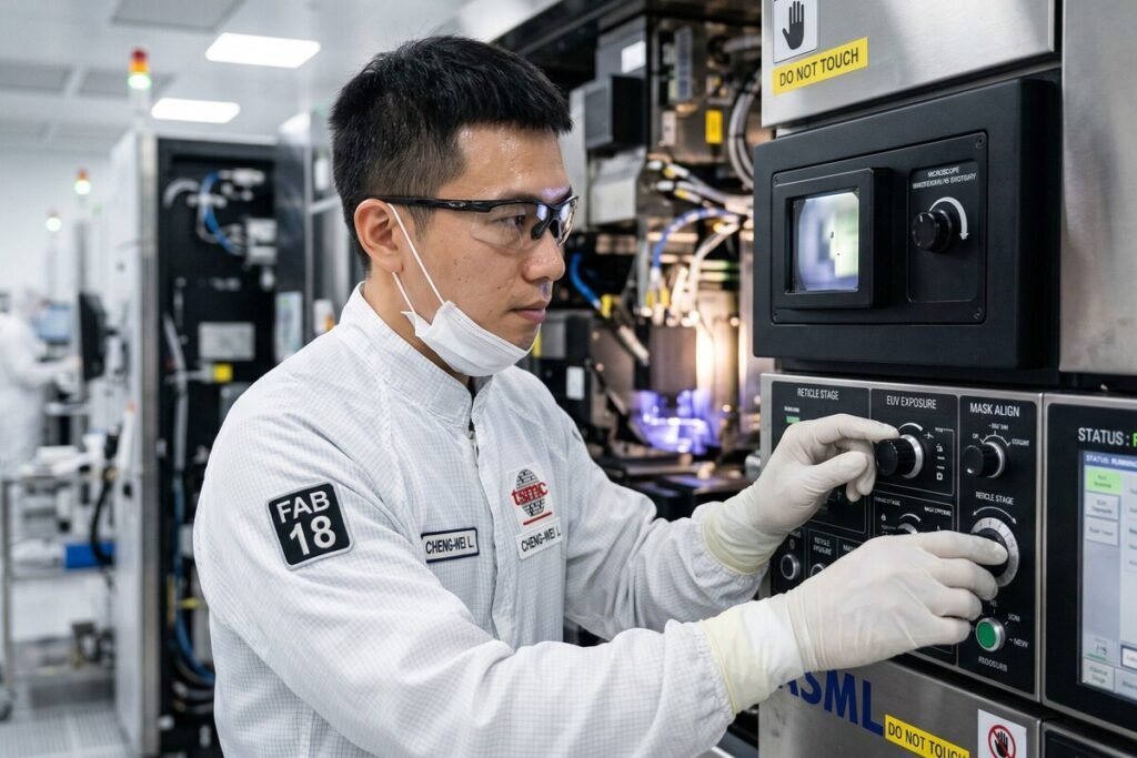Mapa geopolítico de Asia destacando la guerra tecnológica de semiconductores entre las fábricas de Taiwán y China.