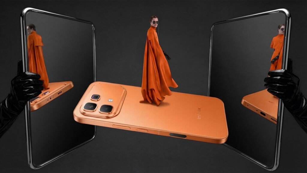 Smartphone Infinix NOTE 60 mostrando su pantalla Ultra HDR y diseño elegante de alta gama.