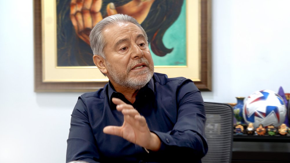 Isaac Álvarez, presidente de Liga de Quito, en rueda de prensa previa a Copa Libertadores 2026