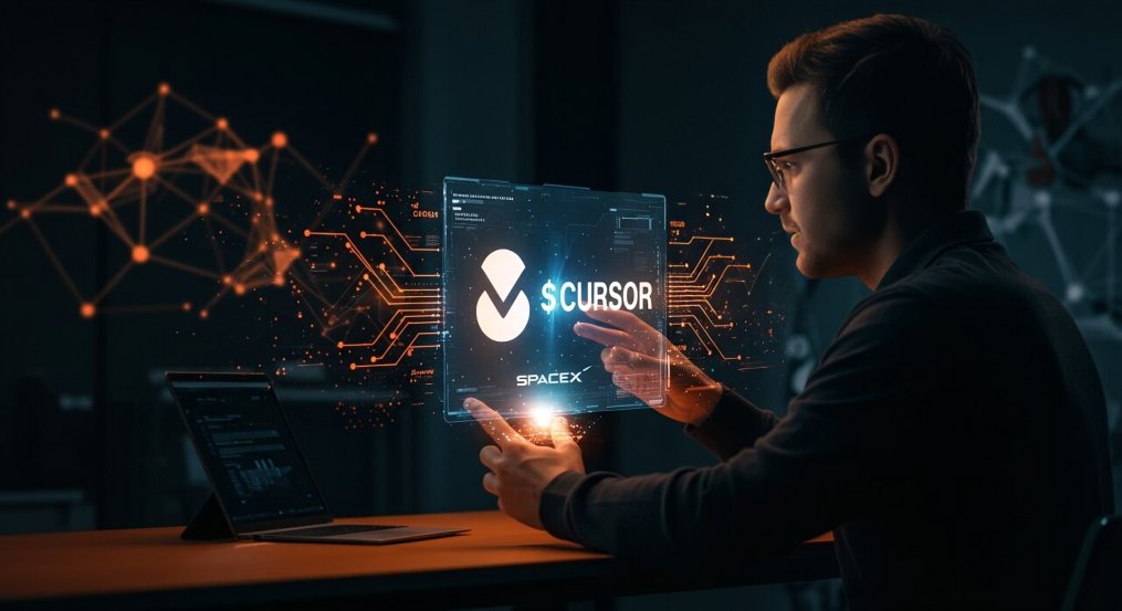 Logo de Cursor y SpaceX junto a cifra de 60 mil millones SpaceX compra Cursor por 60 mil millones