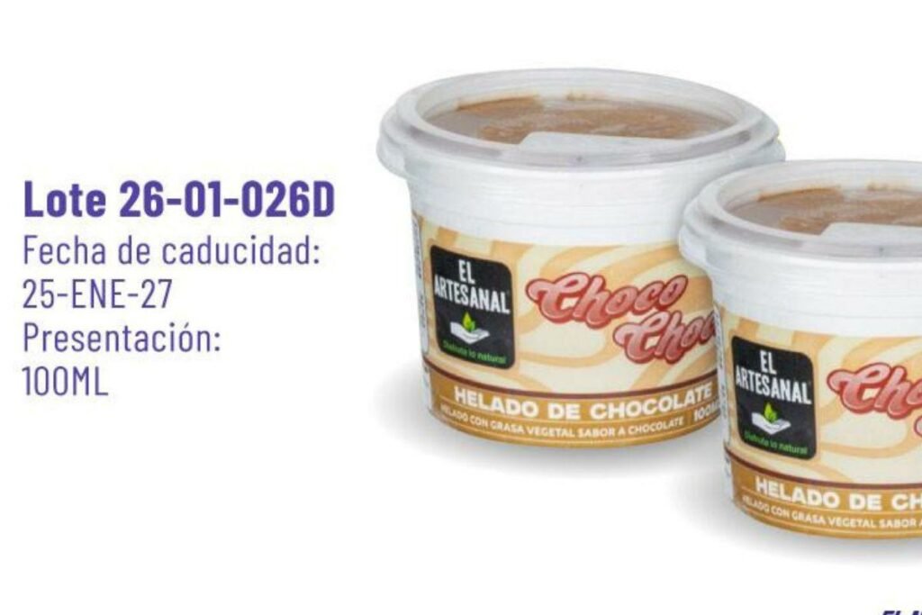 bacteria en helado de chocolate
