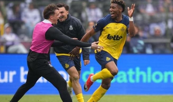 Kevin Rodríguez celebra gol en final Copa de Bélgica 2026 con Union Saint-Gilloise