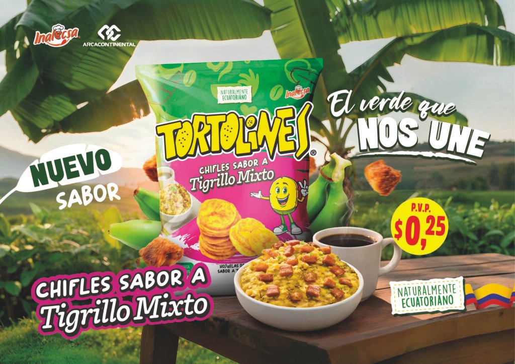 Empaque de Tortolines Tigrillo Mixto, sabor inspirado en la gastronomía tradicional de Ecuador