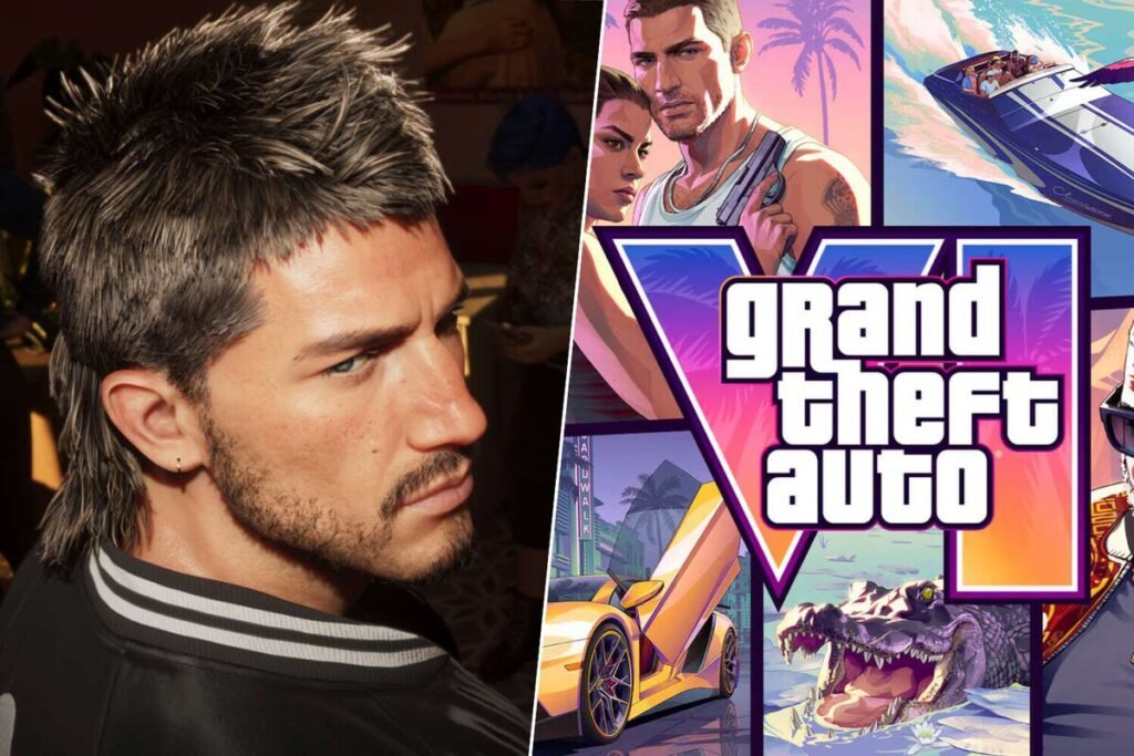 Caja plástica de videojuego vacía con una tarjeta de descarga en su interior, ilustrando la versión física de 'GTA VI'.