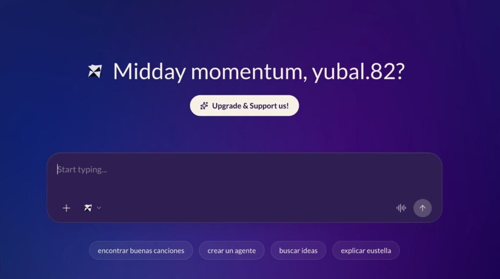 Interfaz gráfica del asistente personal de inteligencia artificial Eustella ejecutándose en la pantalla de un teléfono inteligente, mostrando la nueva alternativa europea a Claude, Gemini o ChatGPT pero con agentes.