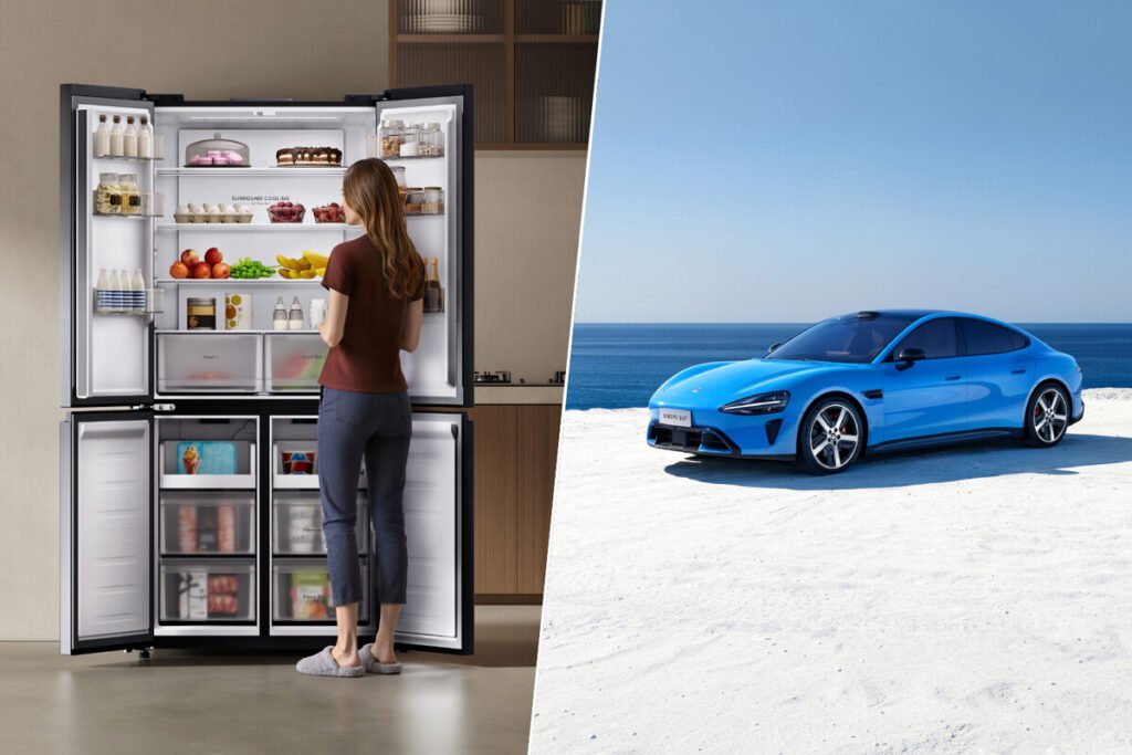 Línea de producción automatizada de electrodomésticos inteligentes de alta gama que evidencia la rentabilidad de la división IoT de Xiaomi.
