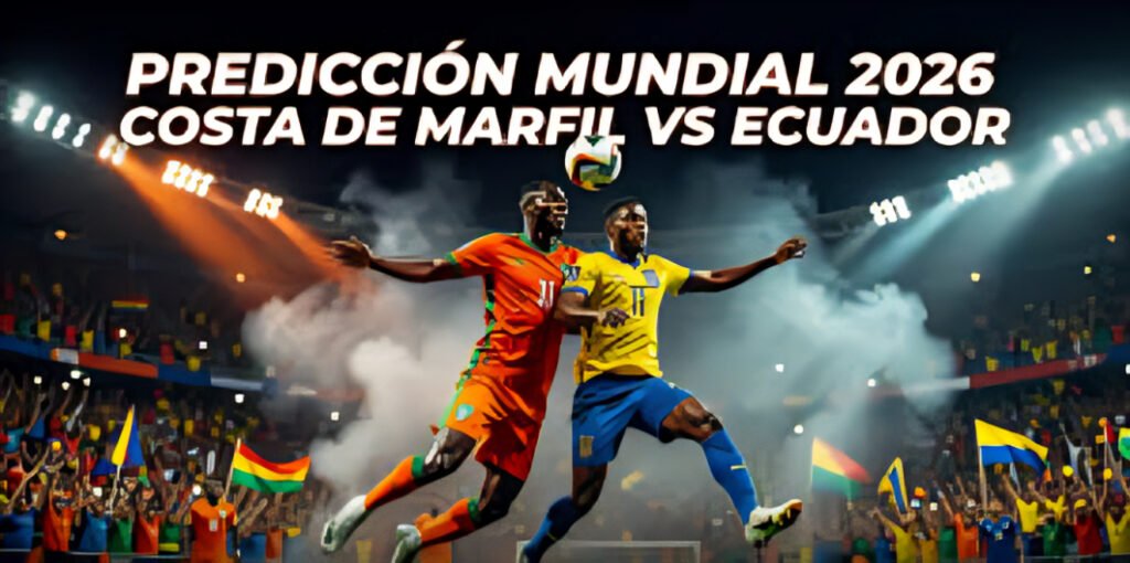 Jugadores de Ecuador y Costa de Marfil en duelo táctico en campo neutral — análisis táctico Costa de Marfil vs Ecuador