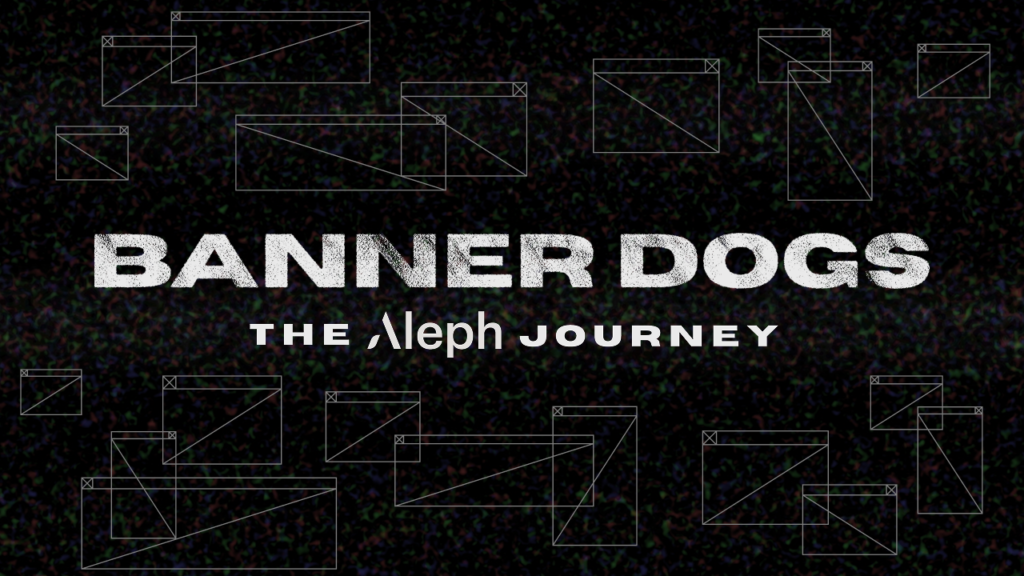 Dispositivo móvil reproduciendo la docuserie sobre la historia del unicornio global Aleph junto a los logotipos de Apple TV y Amazon Prime.