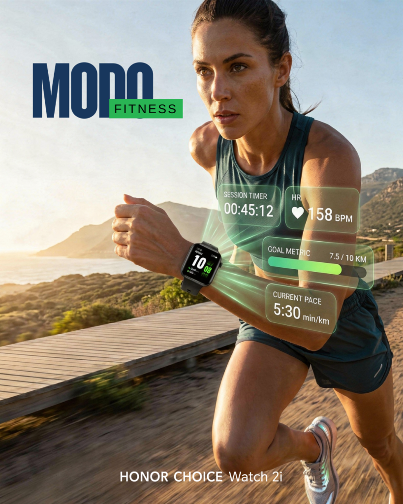 Persona corriendo en Quito con el HONOR Watch 2i durante evento de running en Ecuador