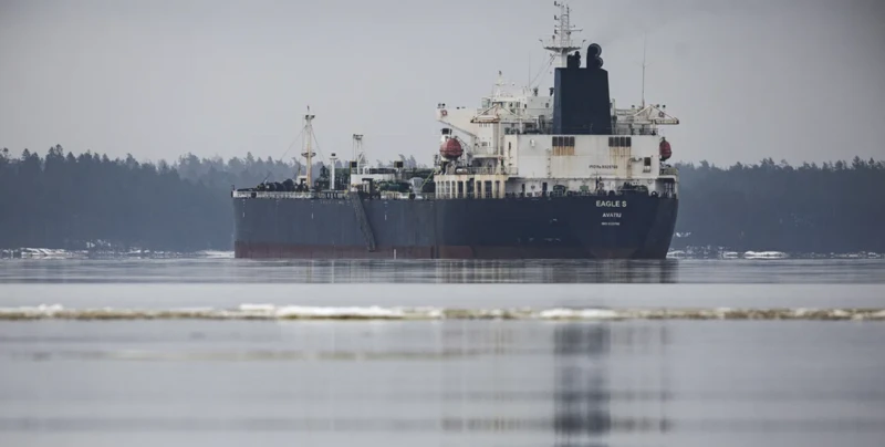 Aguas del mar Báltico afectadas por la proliferación de algas verdeazuladas que destruyen la vida marina.