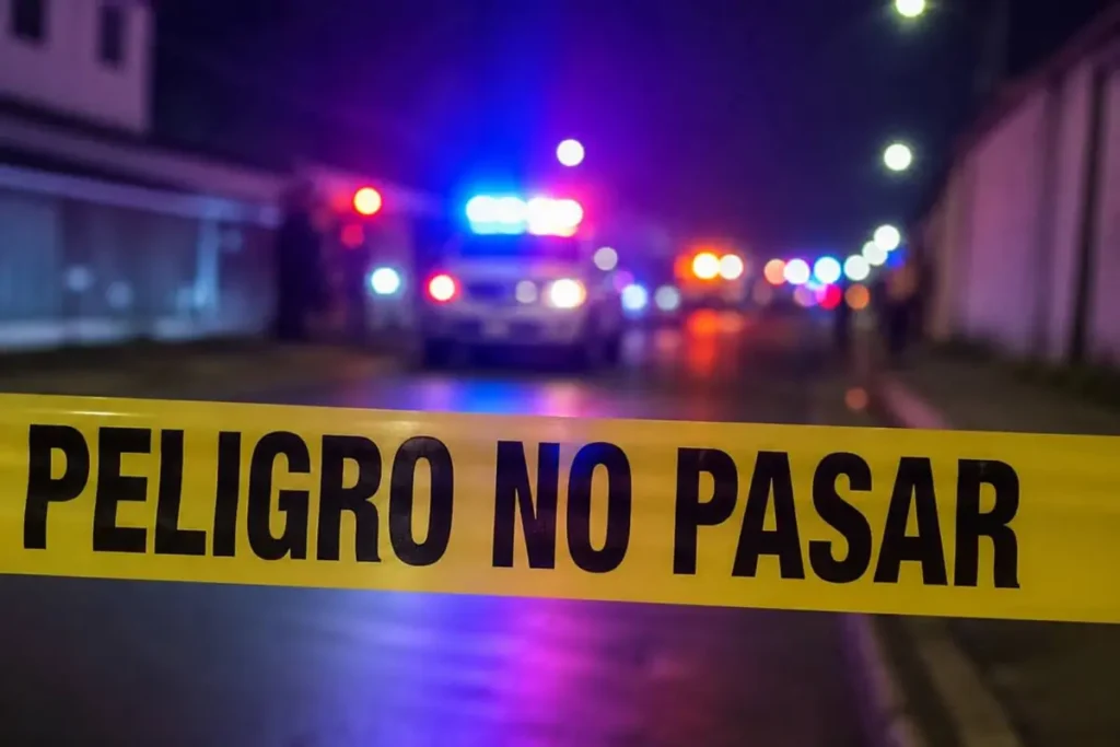 Escena de un operativo policial por una investigación de muertes violentas en Santo Domingo de los Tsáchilas.