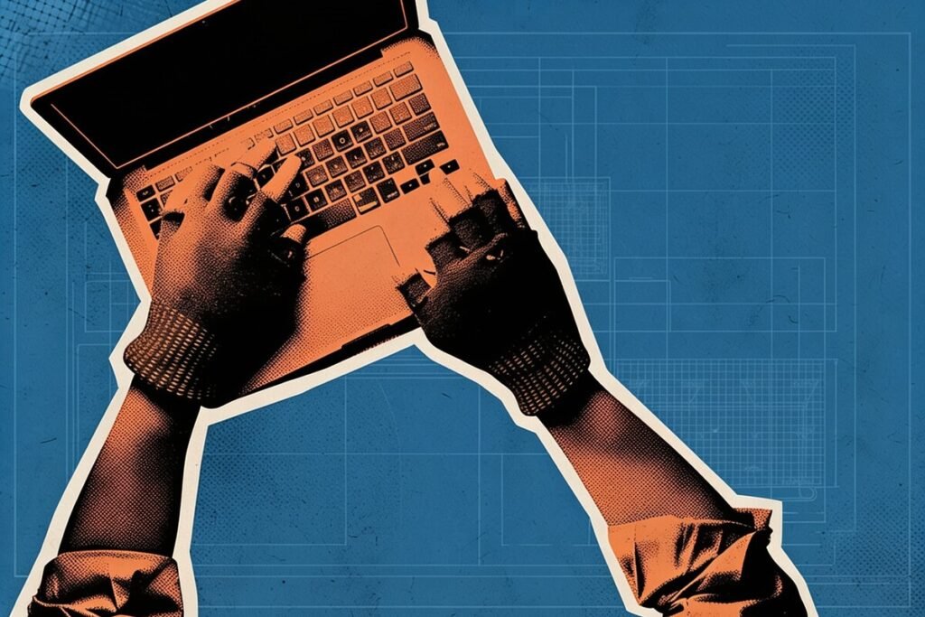 Un usuario observando un teléfono inteligente que muestra una videollamada entrante con una alerta digital de suplantación de identidad, ilustrando cómo el phishing se está refinando con IA.