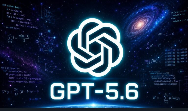Logotipo brillante de ChatGPT de fondo con esquemas lógicos e interfaces renderizadas representando el despliegue de el nuevo modelo de OpenAI.