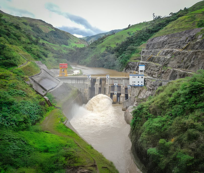 La central hidroeléctrica Delsitanisagua opera con normalidad tras superar sedimentos y altos caudales por lluvias en Zamora Chinchipe
