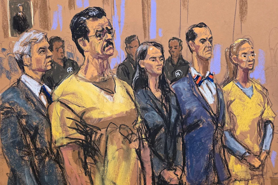 Nicolás Maduro durante su audiencia en la corte federal de Nueva York donde se confirmó el inicio del juicio para 2027.