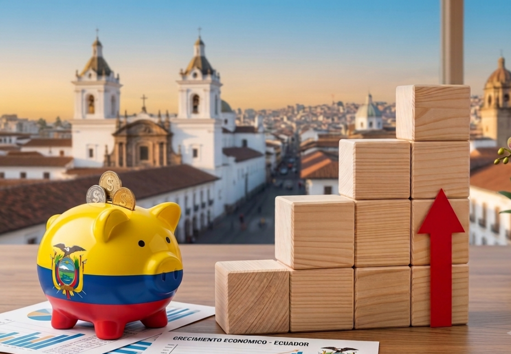 Actividad comercial en Ecuador durante 2026, reflejo del crecimiento del PIB de Ecuador y del consumo interno.