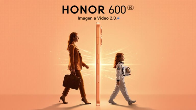Dispositivo HONOR 600 mostrando la función Imagen a Video con IA 2.0 y su botón de IA integrado