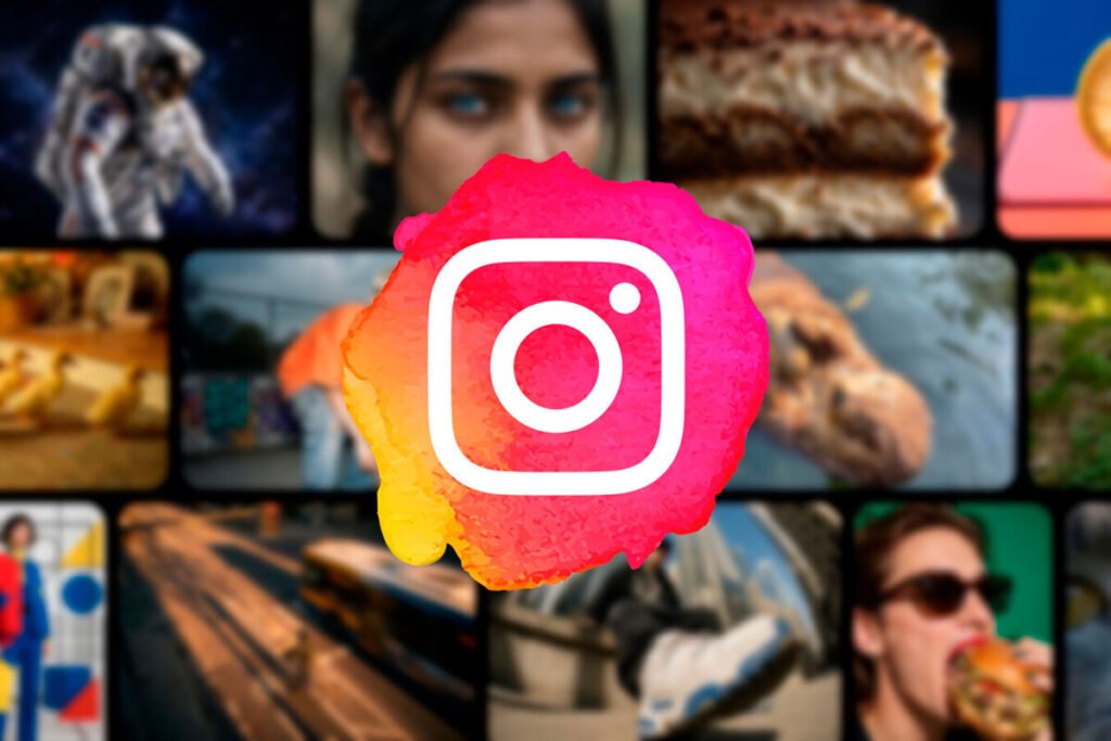 Logotipo de la aplicación de Meta AI tachado digitalmente sobre una interfaz de pantalla de Instagram que muestra un perfil de usuario público, representando el retroceso de Meta AI.