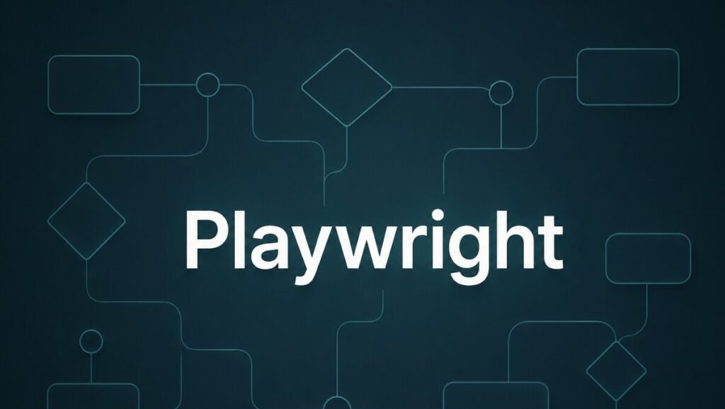 Diagrama técnico que explica Playwright: qué es y para qué sirve al conectar un agente de IA con navegadores web.