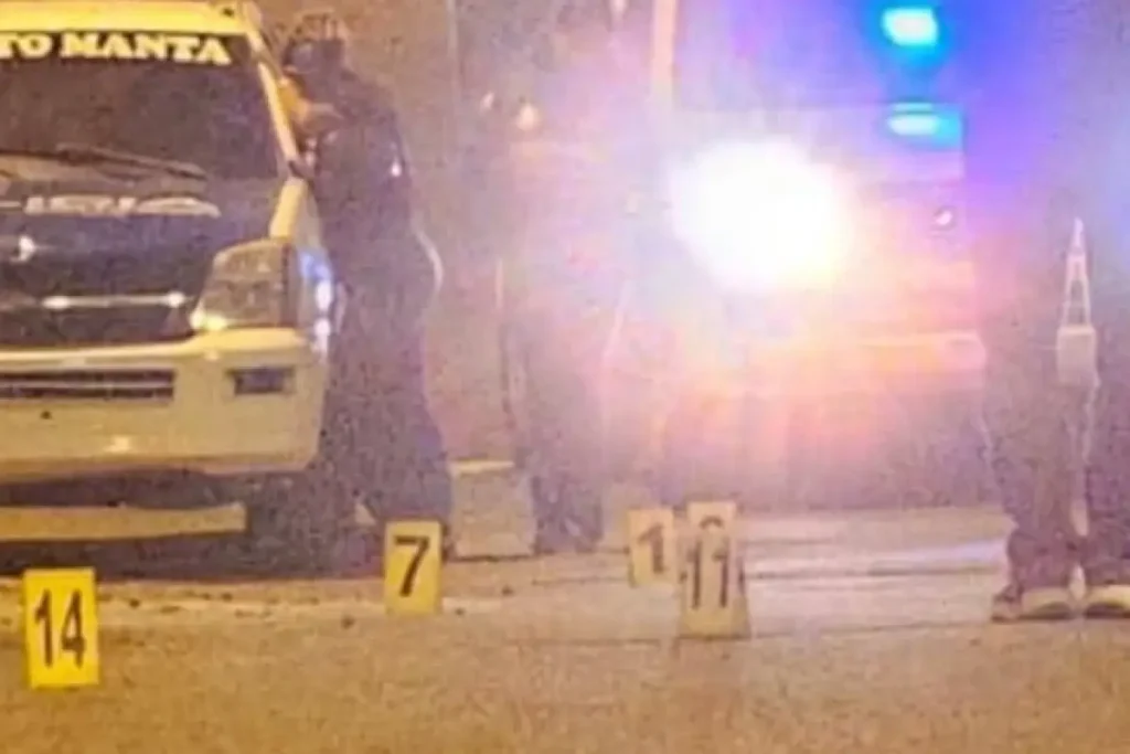 Lugar donde un adolescente fue asesinado en Manta tras un ataque armado registrado en la parroquia Eloy Alfaro.