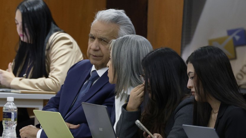 Lectura del fallo y audiencia en la sentencia contra Lenín Moreno en la CNJ.