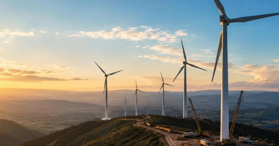 Obras e instalación de aerogeneradores para el mayor parque eólico en Ecuador.