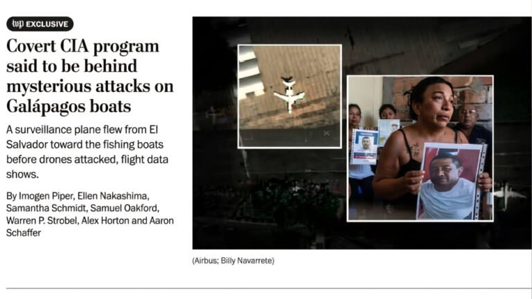 Ataques a pesqueros en Ecuador estarían ligados a una operación encubierta de la CIA, según The Washington Post. Conozca los detalles del caso.