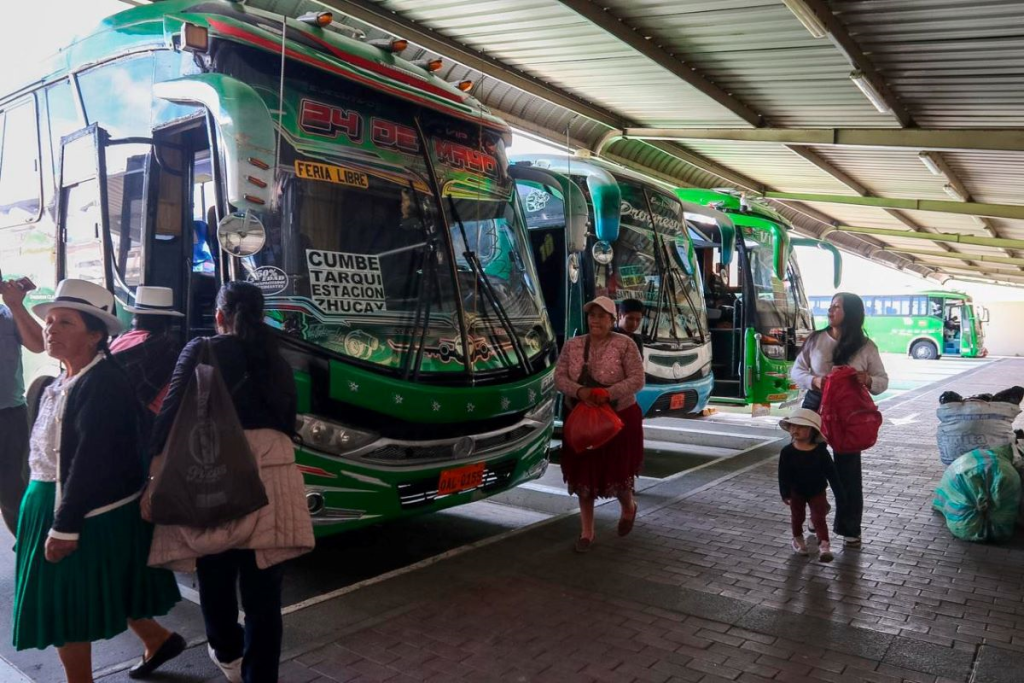 Unidades de transporte en las terminales donde se fiscaliza