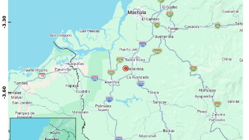Temblor en Ecuador con epicentro en Santa Rosa, El Oro