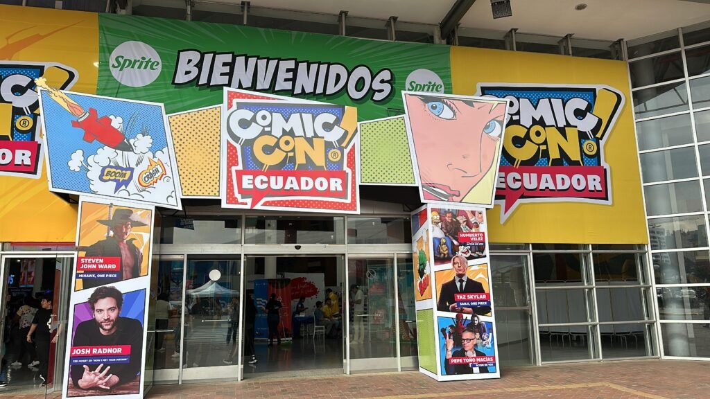 Fotografía promocional con las principales atracciones de la Comic Con Ecuador 2026 en Guayaquil.