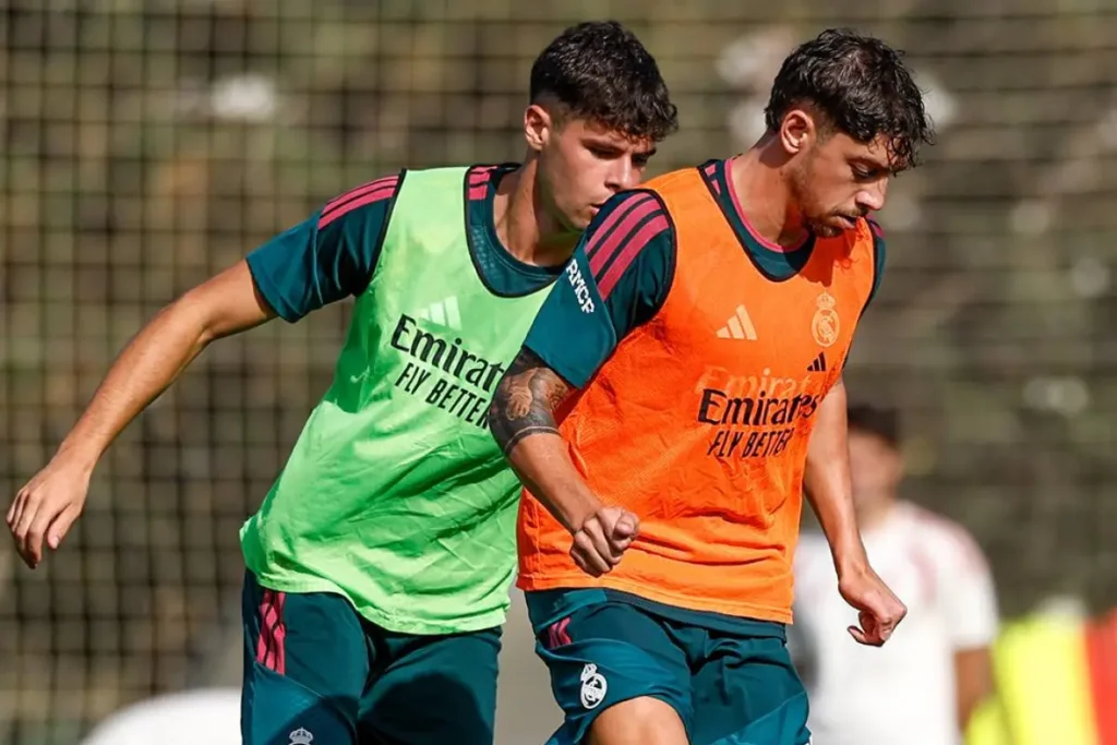 Jugadores del Real Madrid durante el partido Real Madrid vs Fiorentina en el amistoso de pretemporada disputado en Austria.