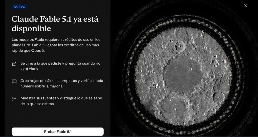 Actualización tecnológica y despliegue del modelo Claude Fable 5.1 de Anthropic.