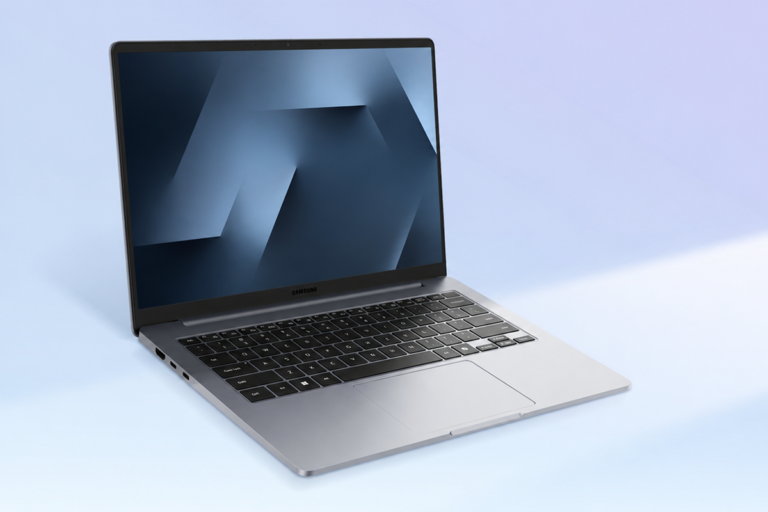 Diseño ultraligero y pantalla del Galaxy Book6 de Samsung de 14 pulgadas.