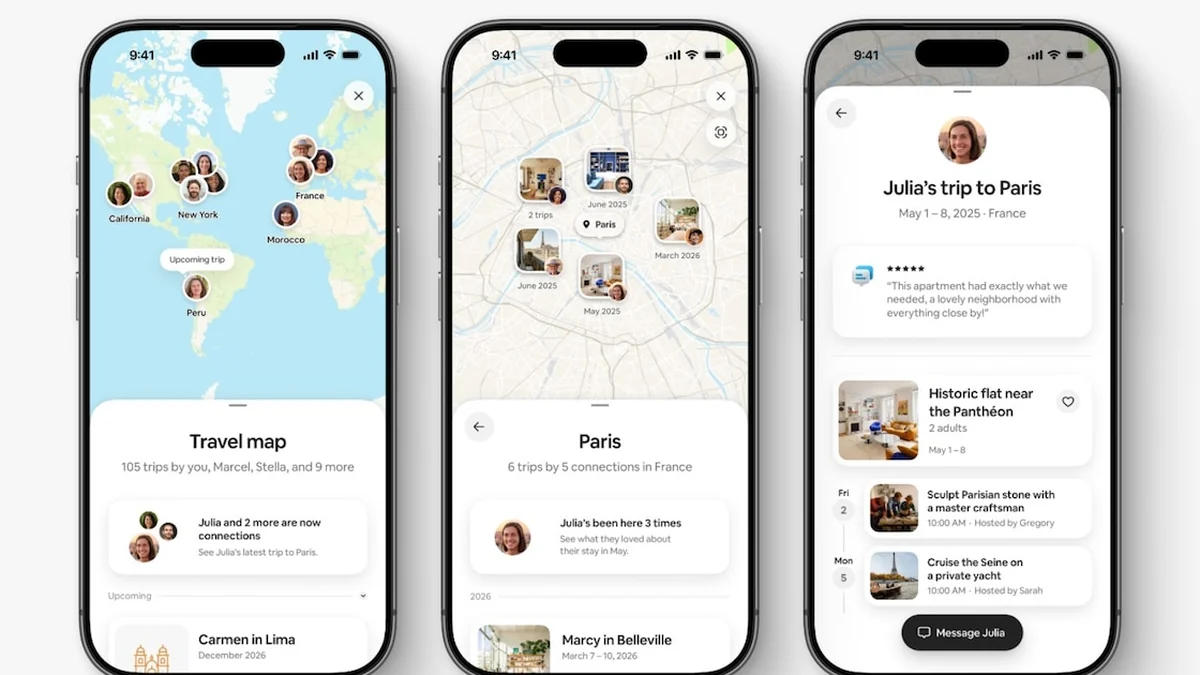 Interfaz de la aplicación Airbnb con IA