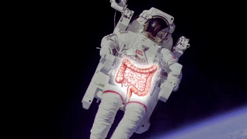 Astronauta en microgravedad evaluado por perfiles metabólicos digestivos