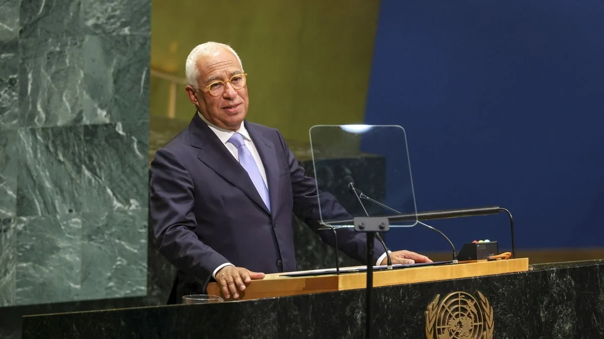 António Costa presidente del Consejo Europeo interviniendo en la Asamblea General de la ONU